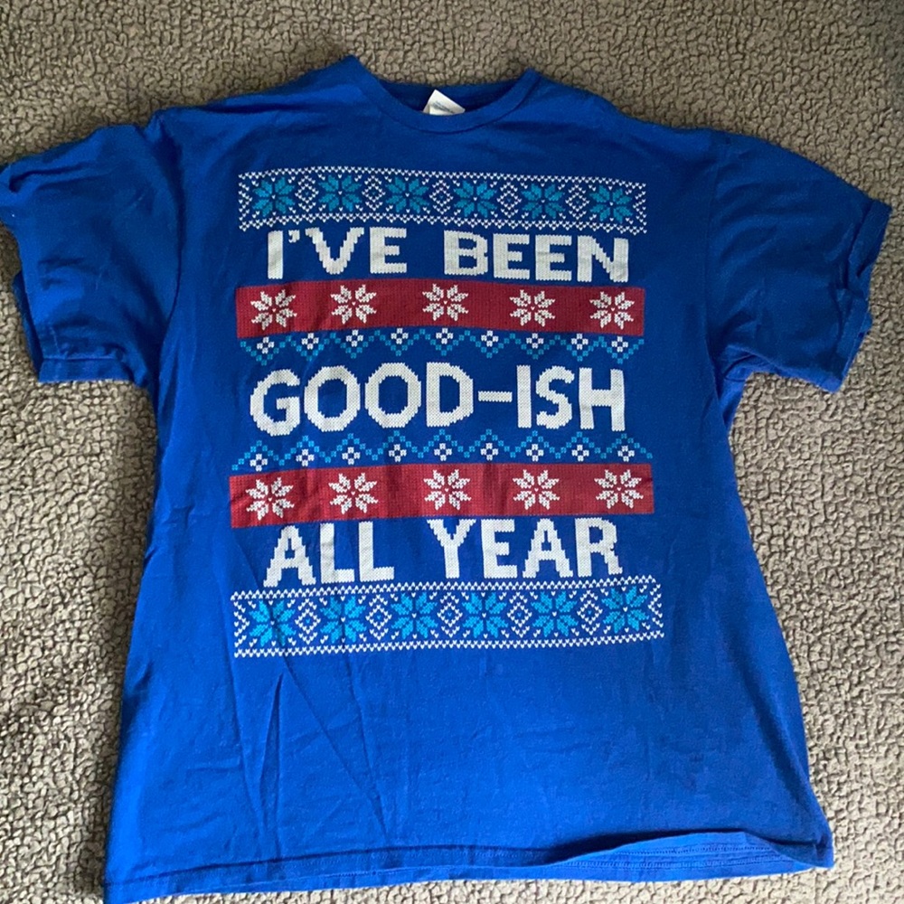 Ugly Christmas sweater party T-shirt.